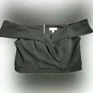 Xtraordinary black drop shoulder crop top size 13 junior xs womens